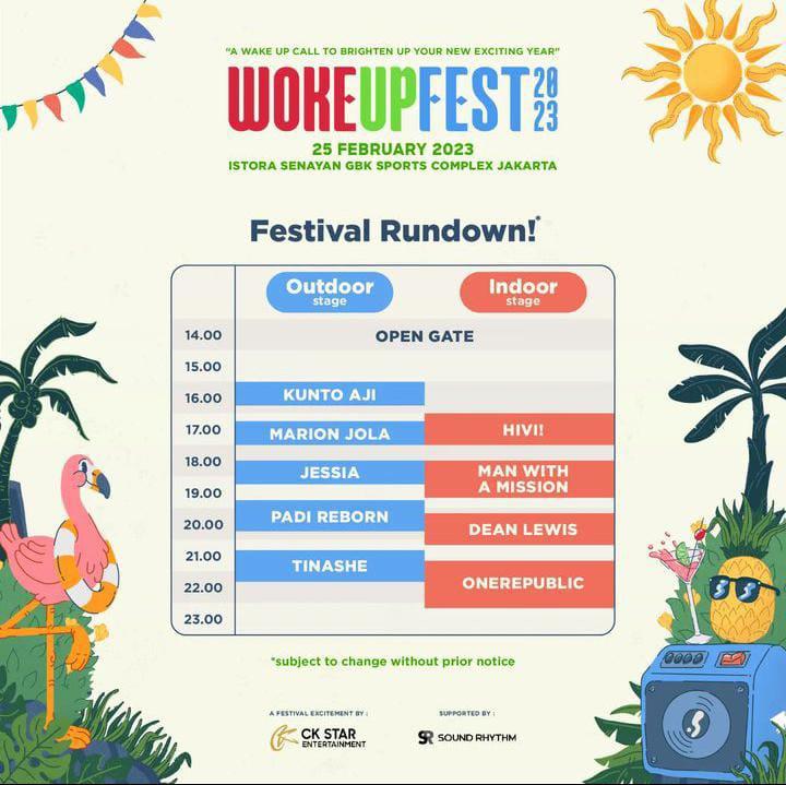 Woke Up Fest Ada Onerepublic Hingga Padi Reborn