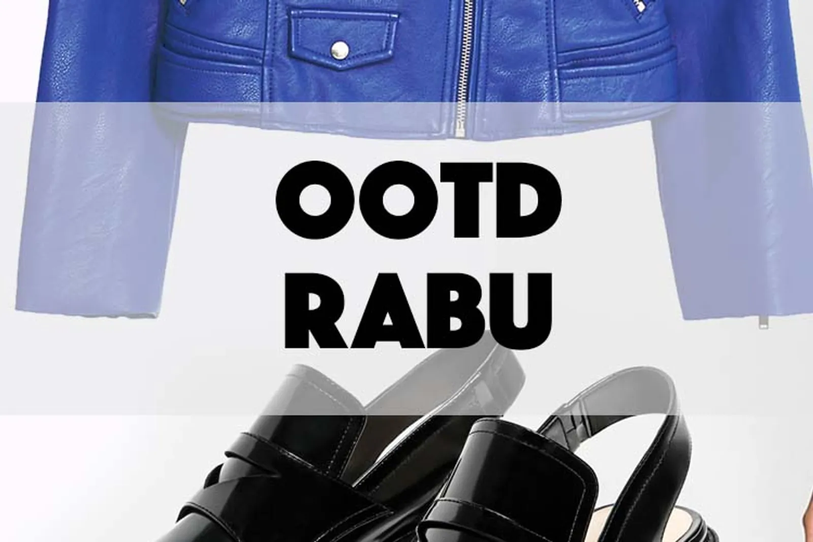 Tampil Super Chic dengan Mix and Match Electric Blue Leather Jacket di Hari Rabu