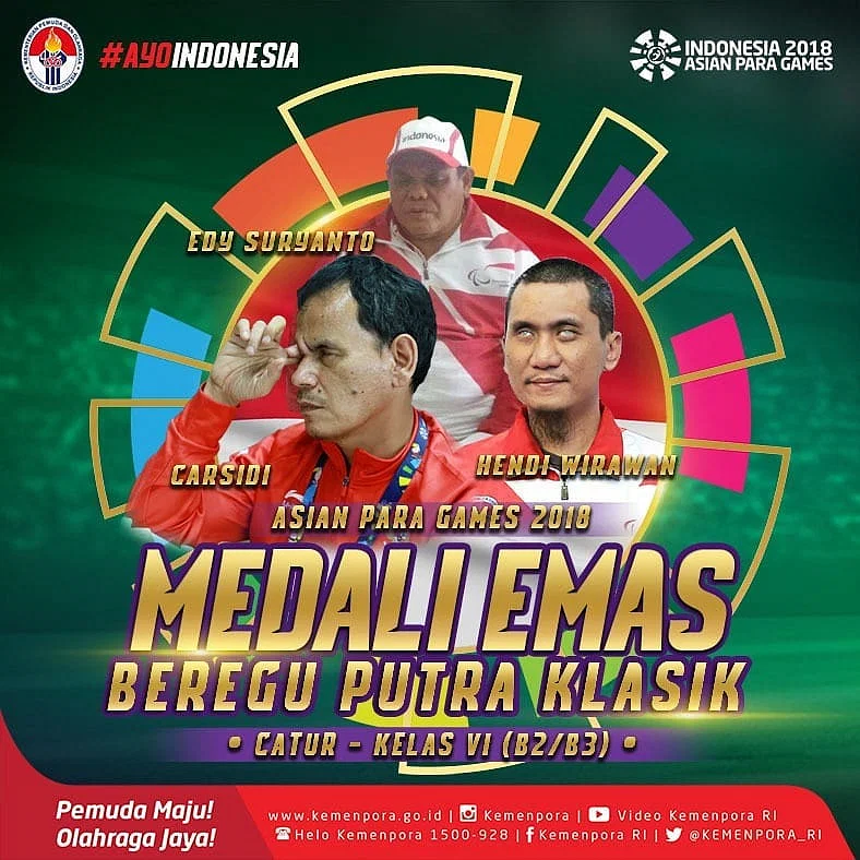 47 Daftar Atlet Para Games yang Terima Hadiah Uang Rp1,5 Miliar