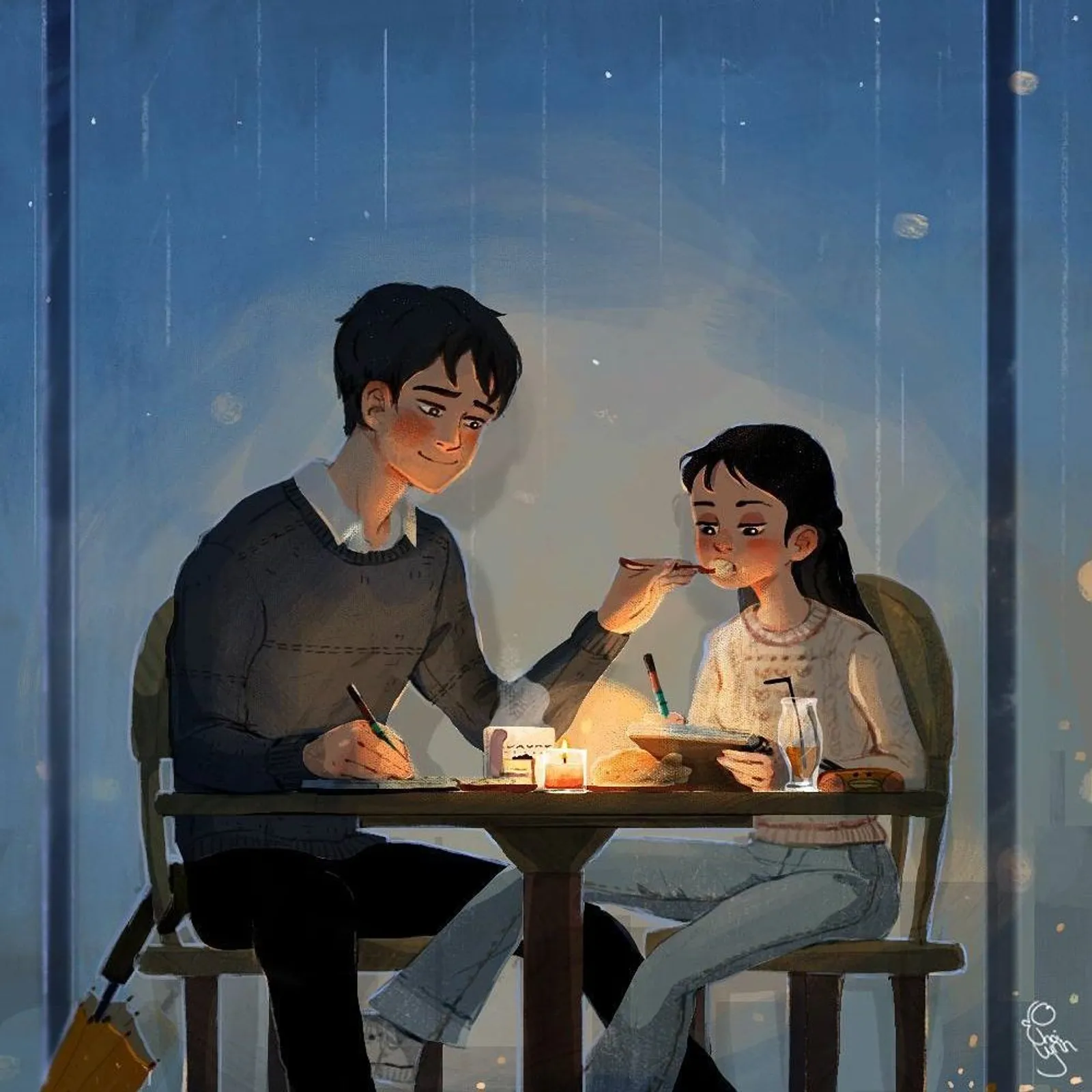 Intip Kehidupan Manis Pasangan di Korea Lewat 9 Ilustrasi Ini