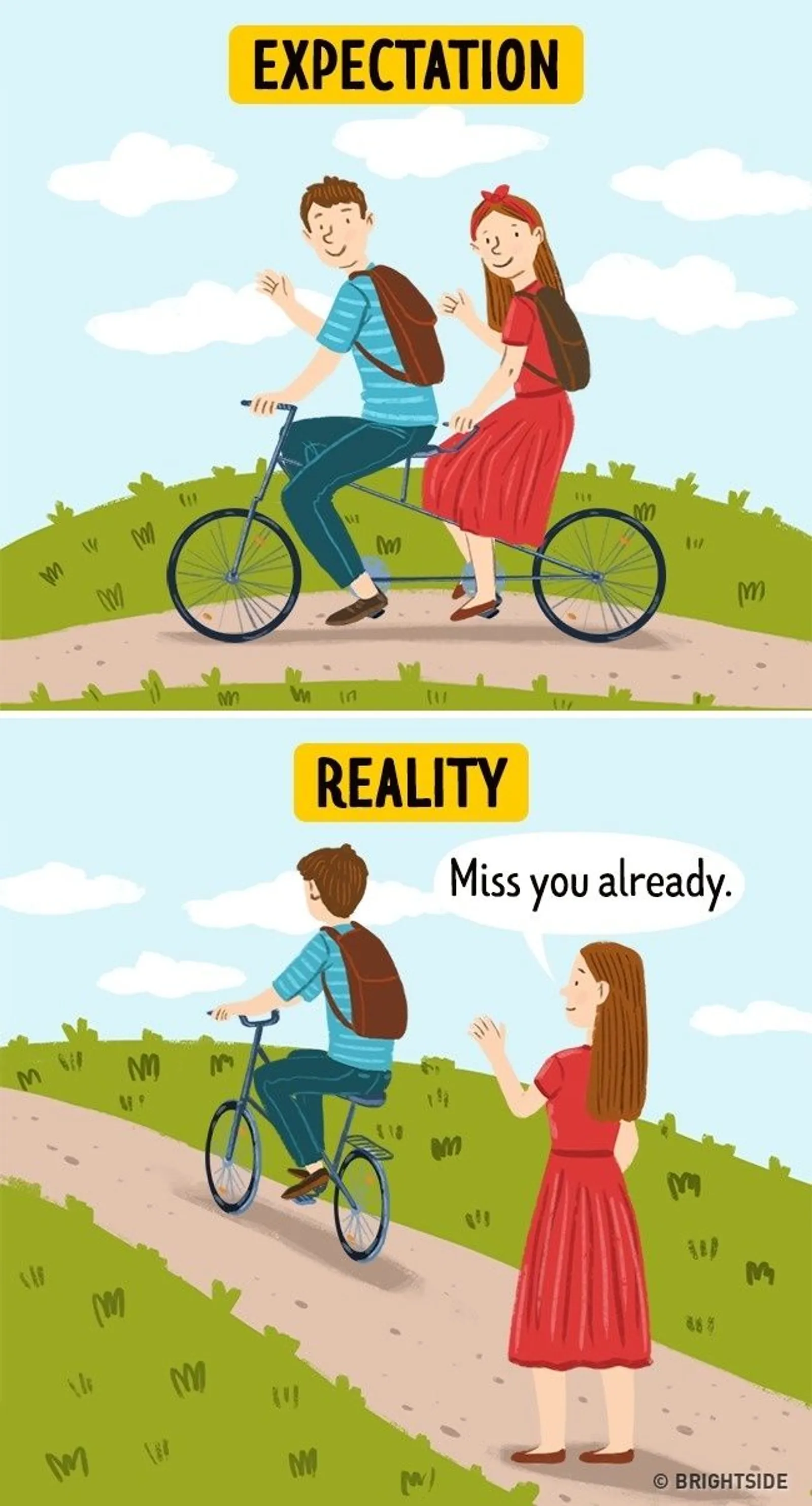 Ilustrasi tentang Ekspektasi dan Realitas dalam Hubungan yang Bahagia