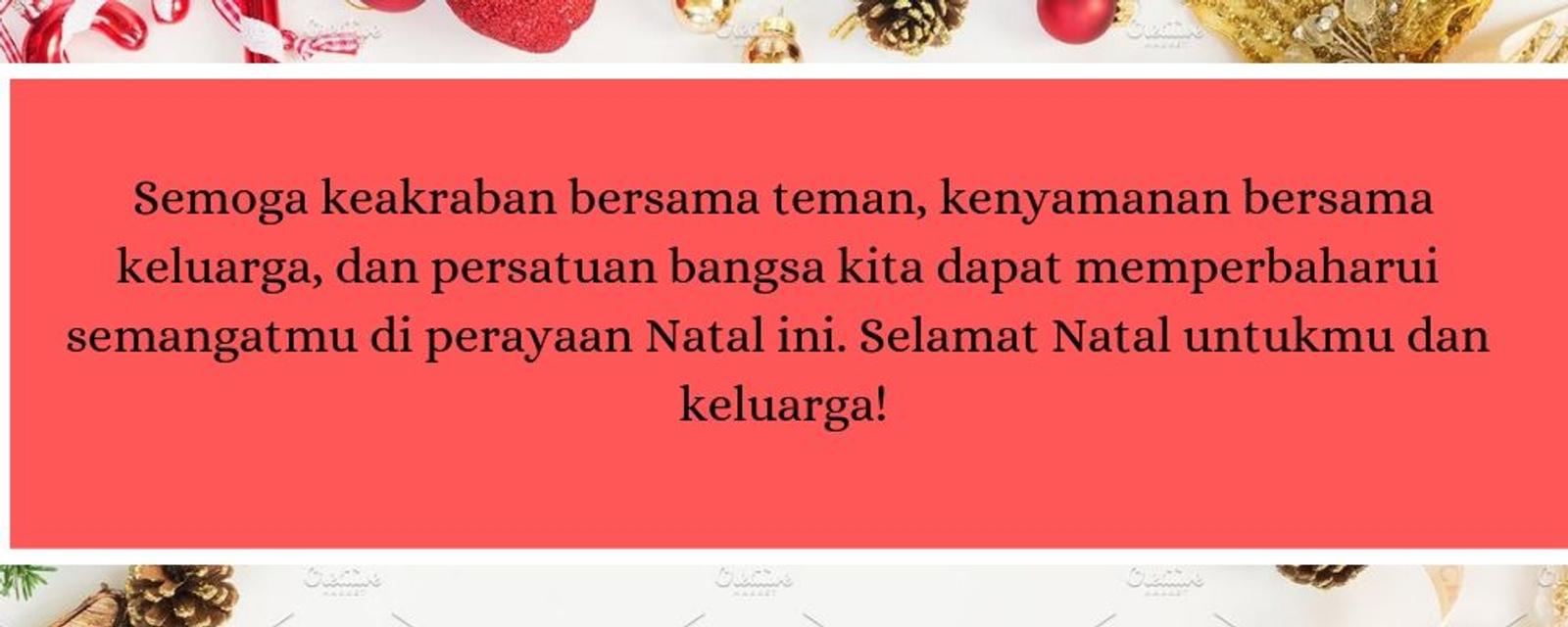 10 Inspirasi Ucapan Natal Cocok Dibagikan Orang Terkasih!