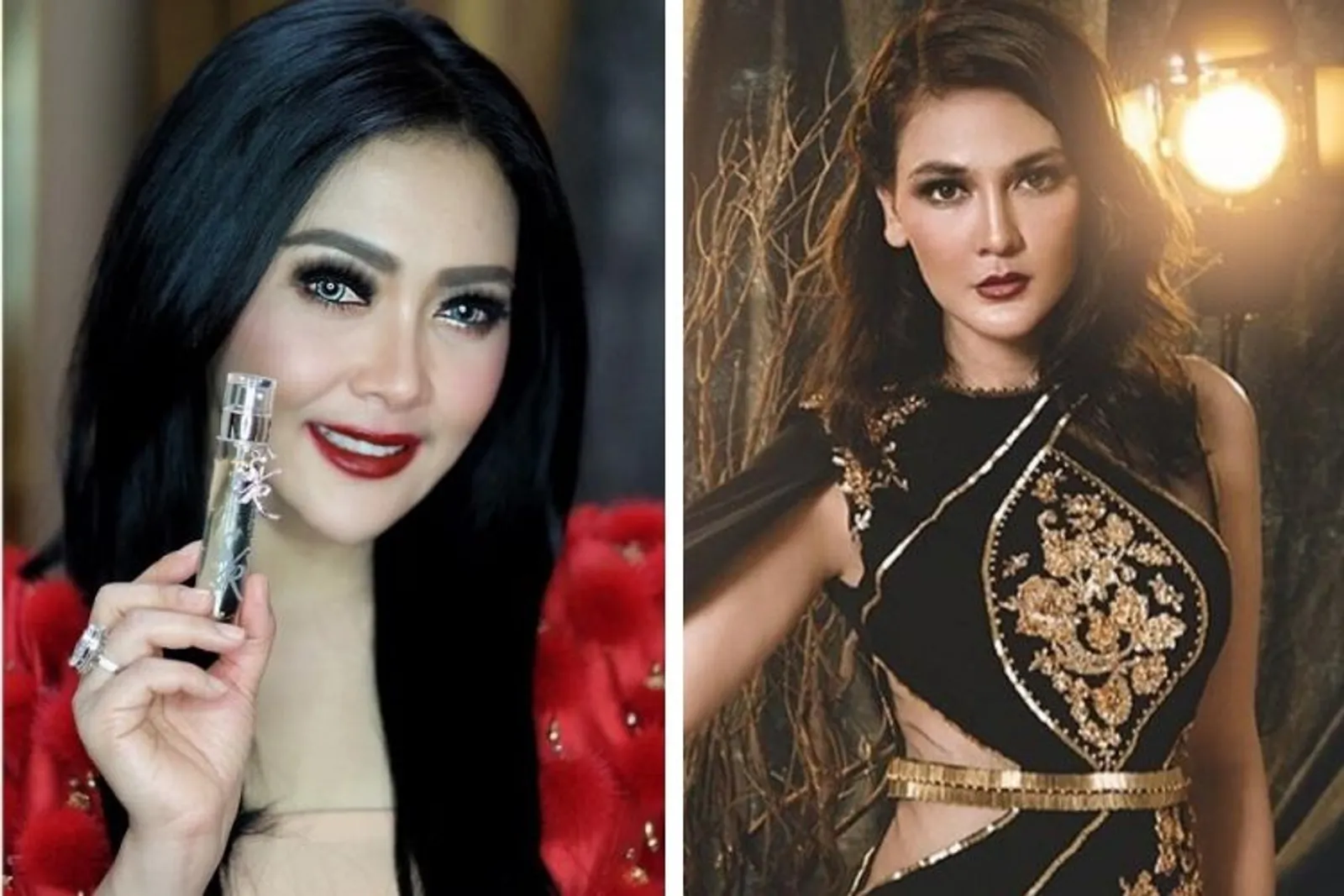 Sama-sama Cantik, Ini Perbandingan Gaya Makeup Luna Maya dan Syahrini