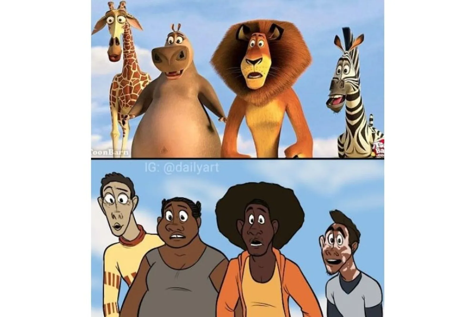 Ketika Karakter Hewan di Film Animasi Diubah Menjadi Manusia 