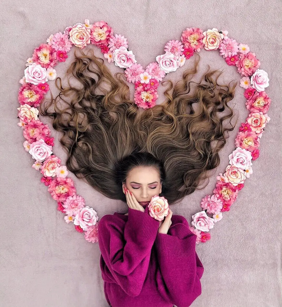 Bermodalkan Rambut dan Bunga, Hasil 10 Foto Ini Jadi Super Kece!