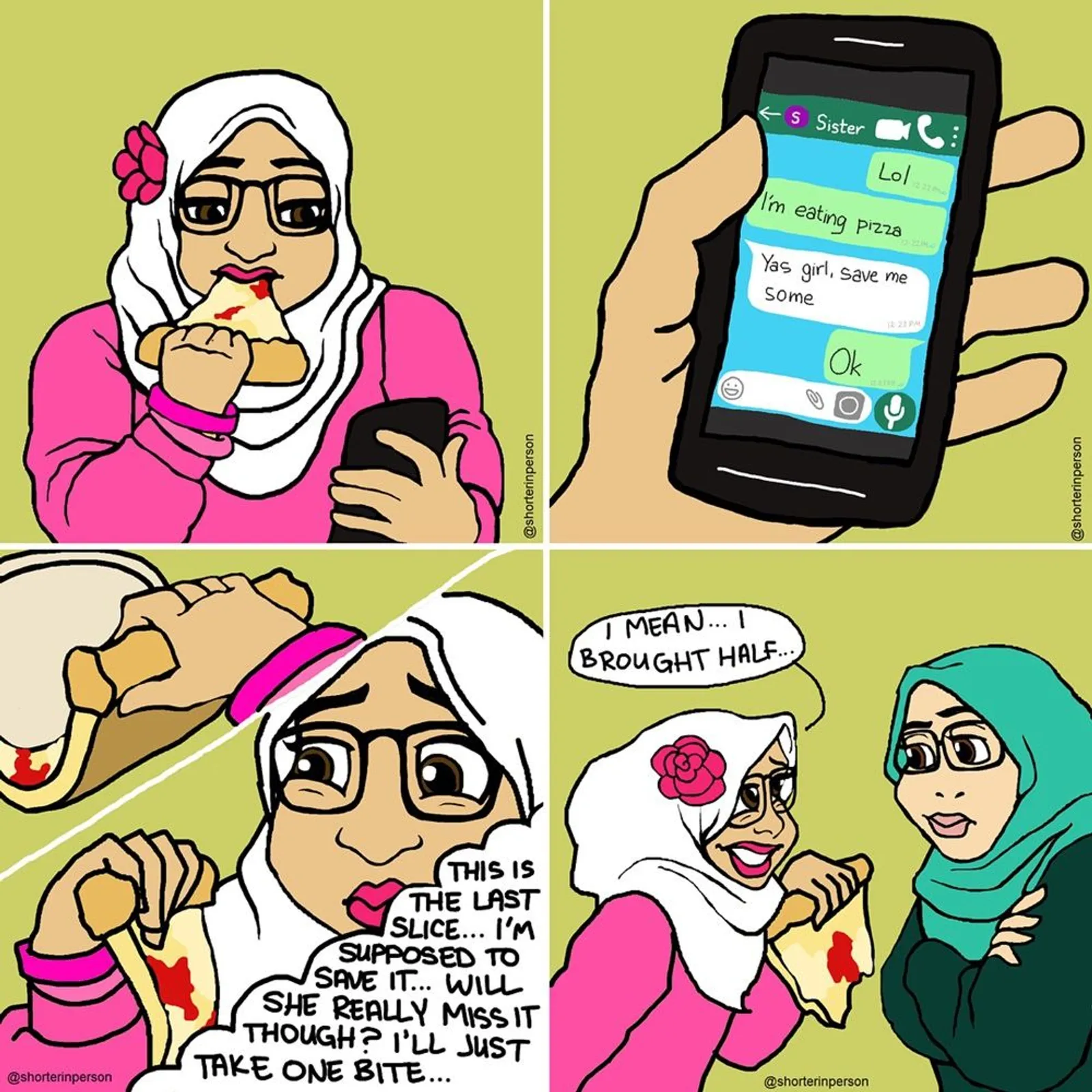 7 Ilustrasi Lucu Perempuan Muslim Saat Menjalani Kehidupan 