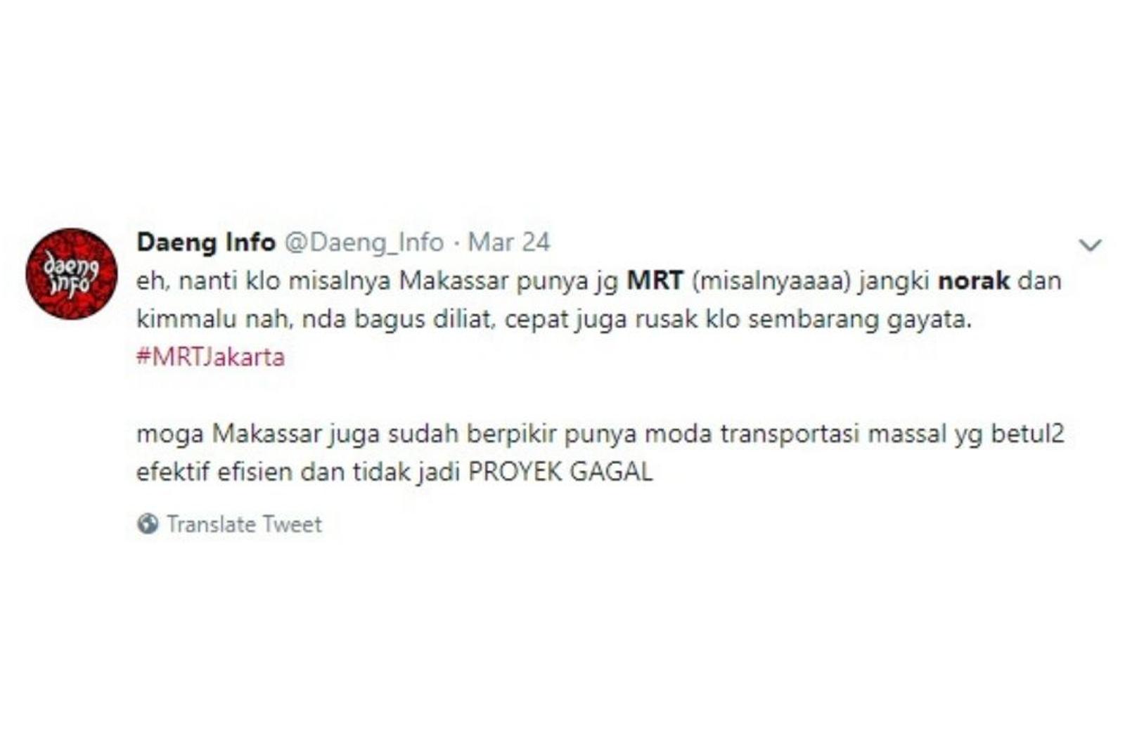 MRT Jakarta Diresmikan, Warganet Indonesia Terbagi Dua Kubu