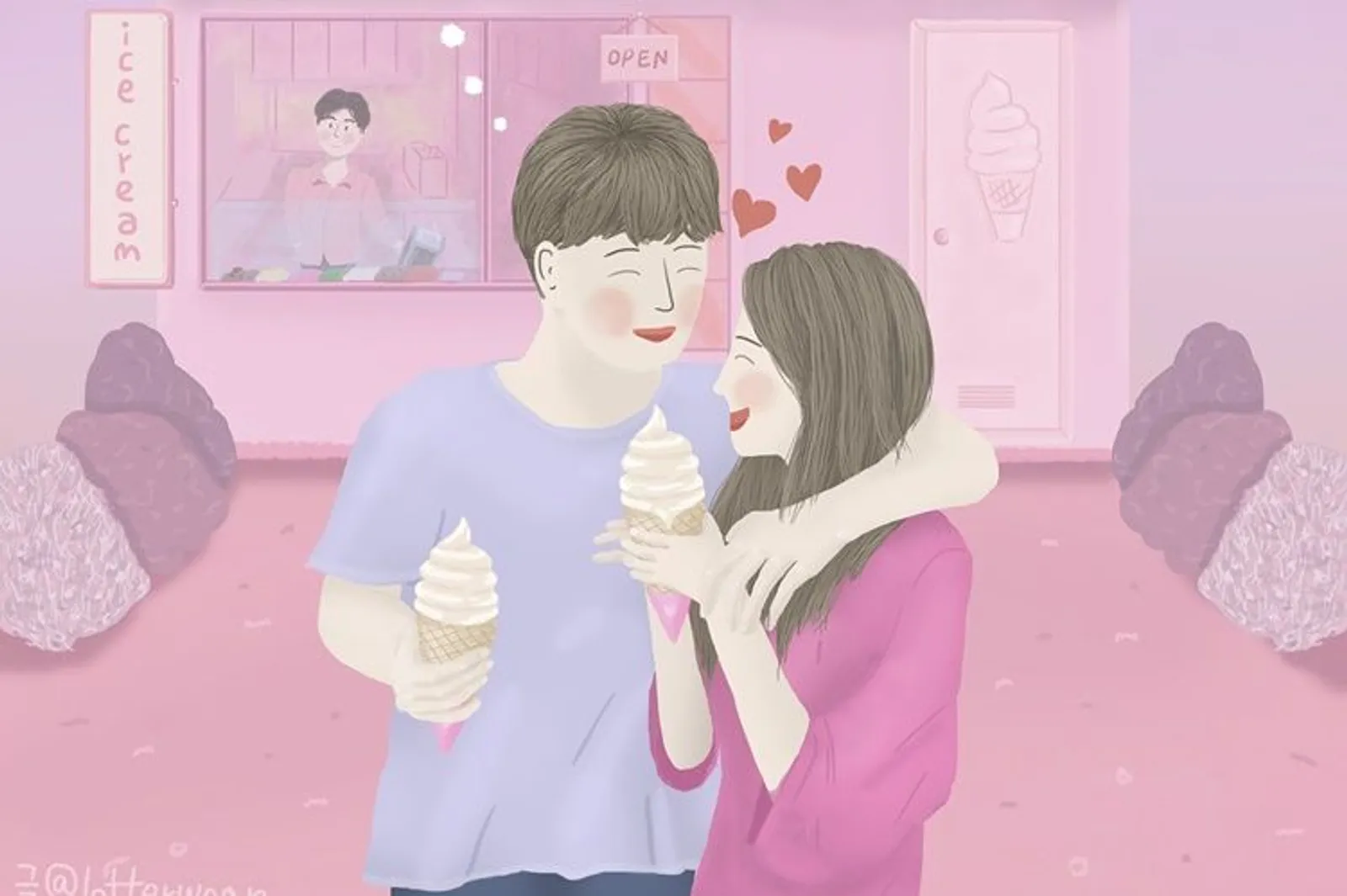 Bikin Gemas, Ini 9 Ilustrasi Gaya Pacaran Romantis di Korea