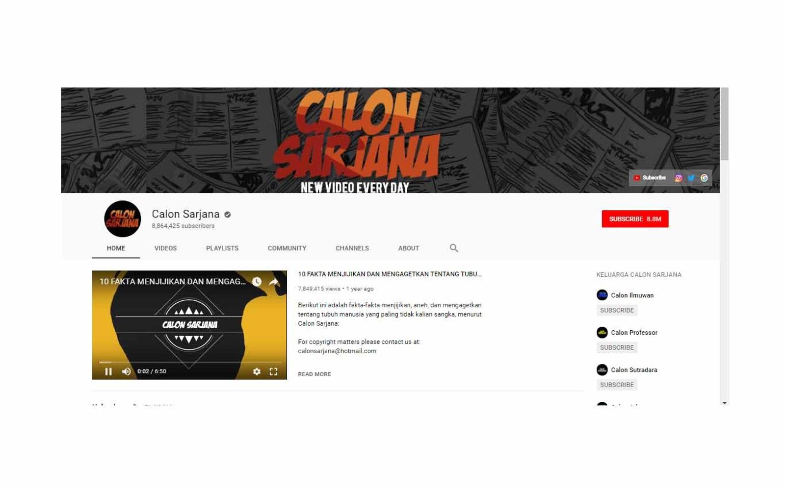 YouTuber Indonesia & Internasional dengan Subscriber Terbanyak 2019