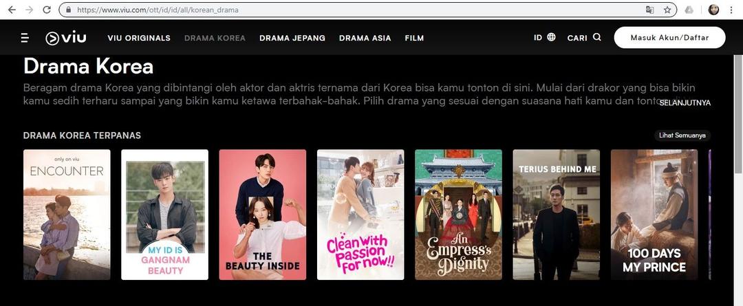 Korean drama website online sub indo