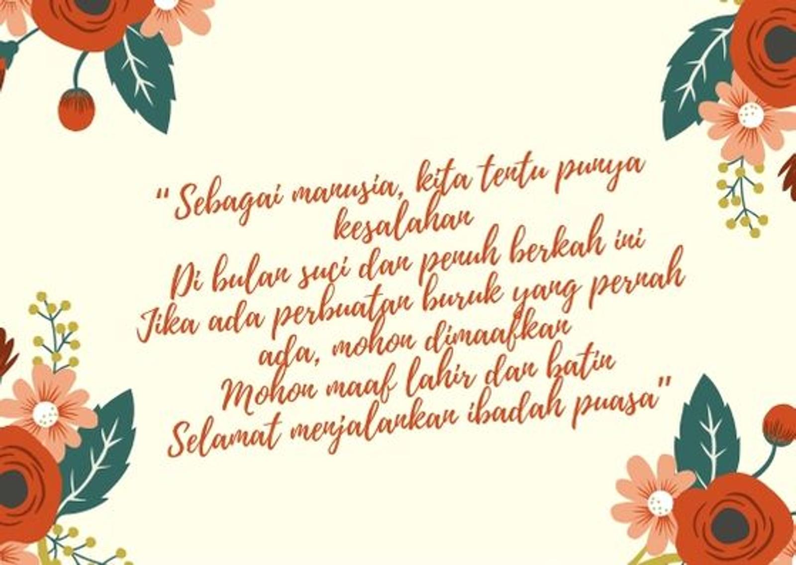 Ucapan Selamat Menunaikan Ibadah Puasa