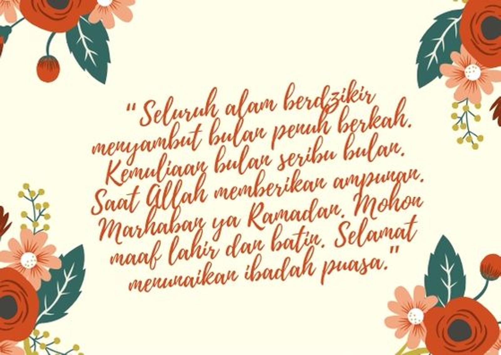 Ucapan Selamat Menunaikan Ibadah Puasa