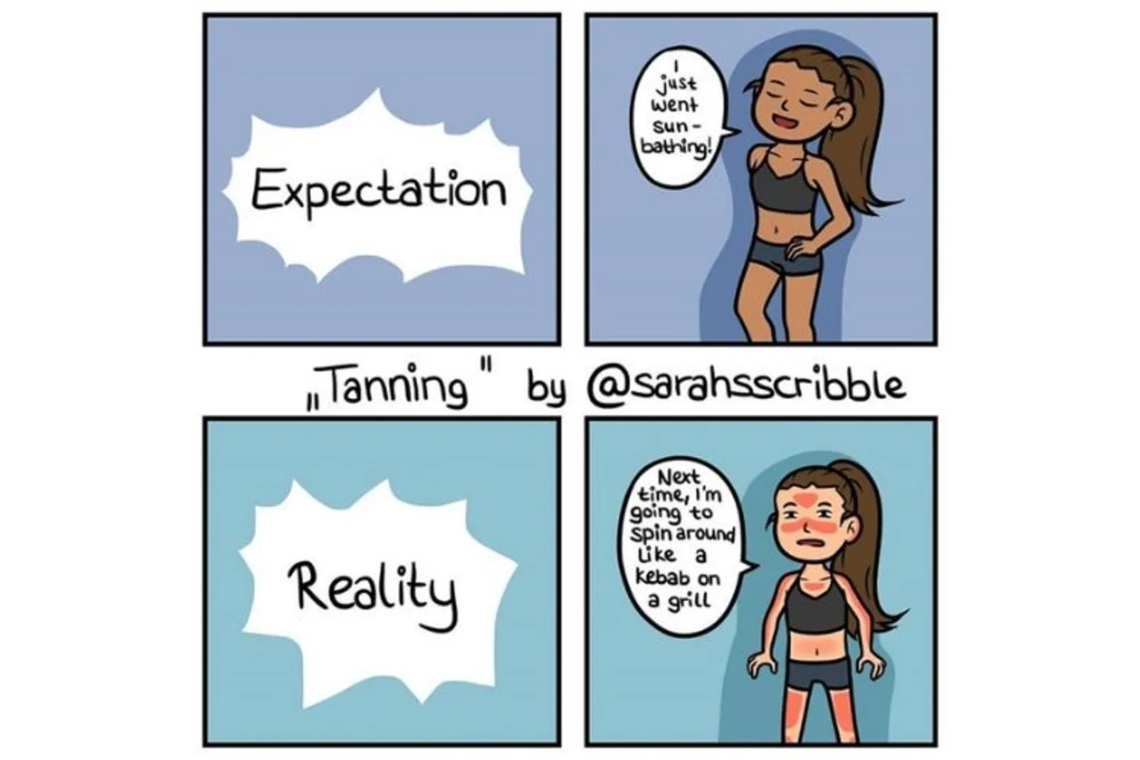 9 Ilustrasi Lucu Ekspektasi vs Realitas yang Sering Dialami Perempuan