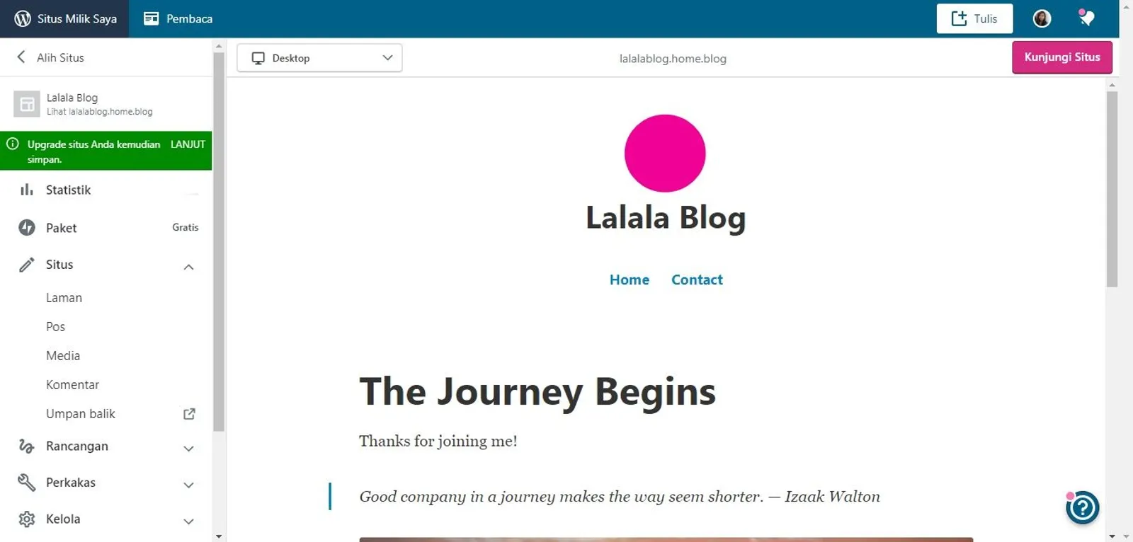Cara Membuat Blog di Wordpress Bagi Pemula