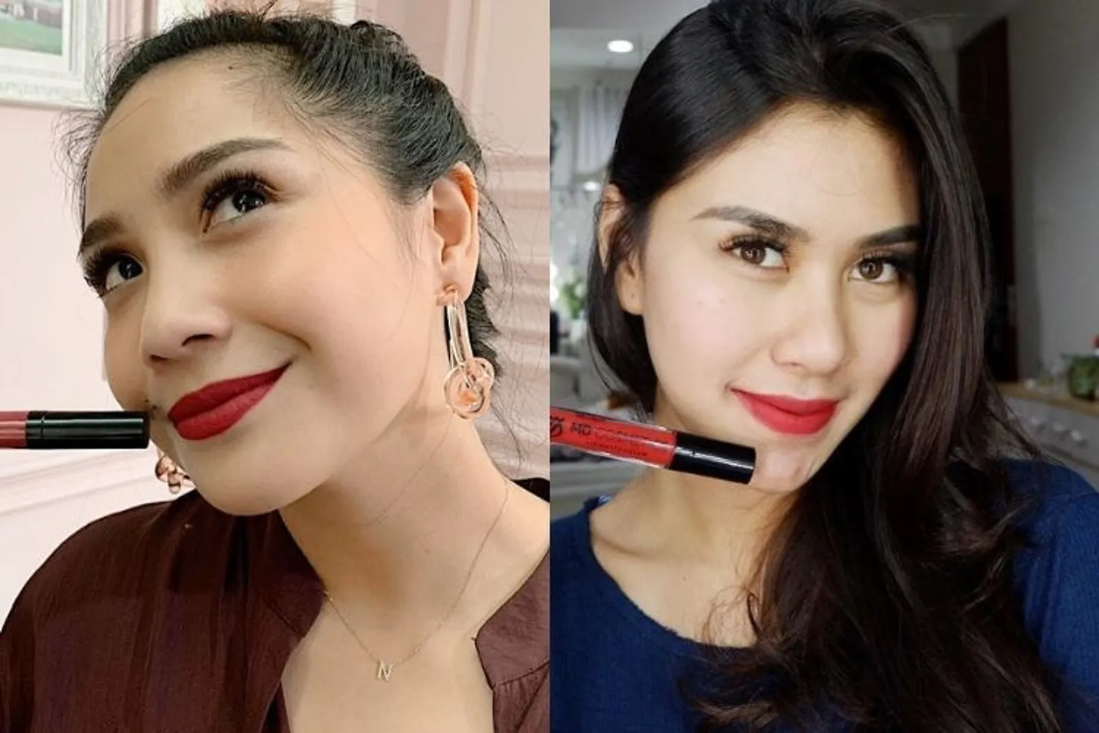 Sama-Sama Manis, Begini Gaya Makeup Nagita Slavina dan Syahnaz