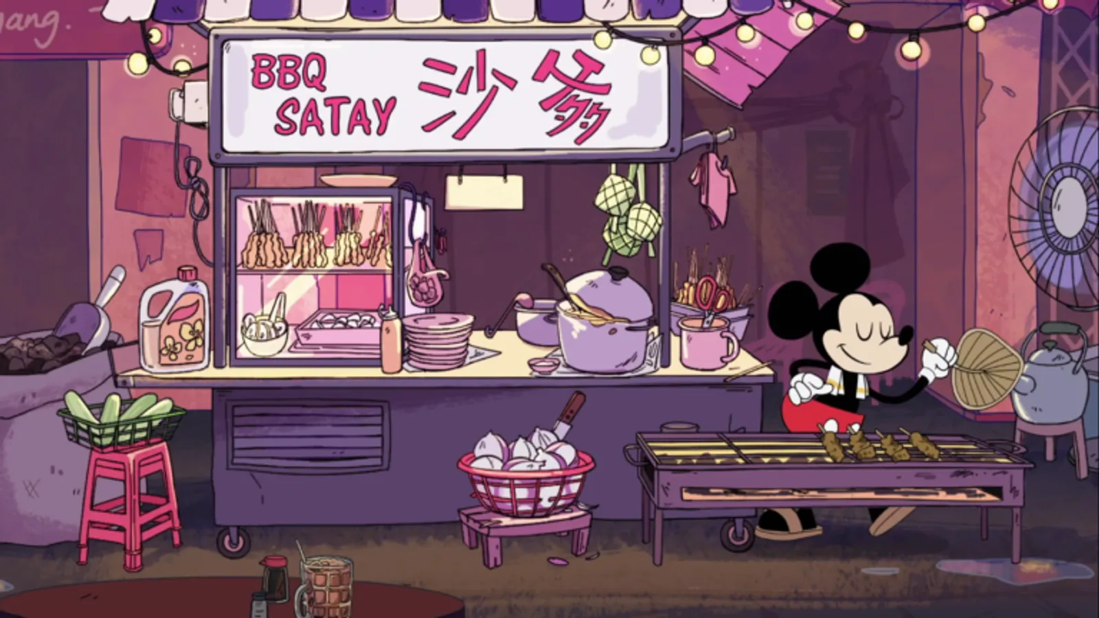 8 Potret Mickey Mouse & Friends Saat Memasak Kuliner Melayu