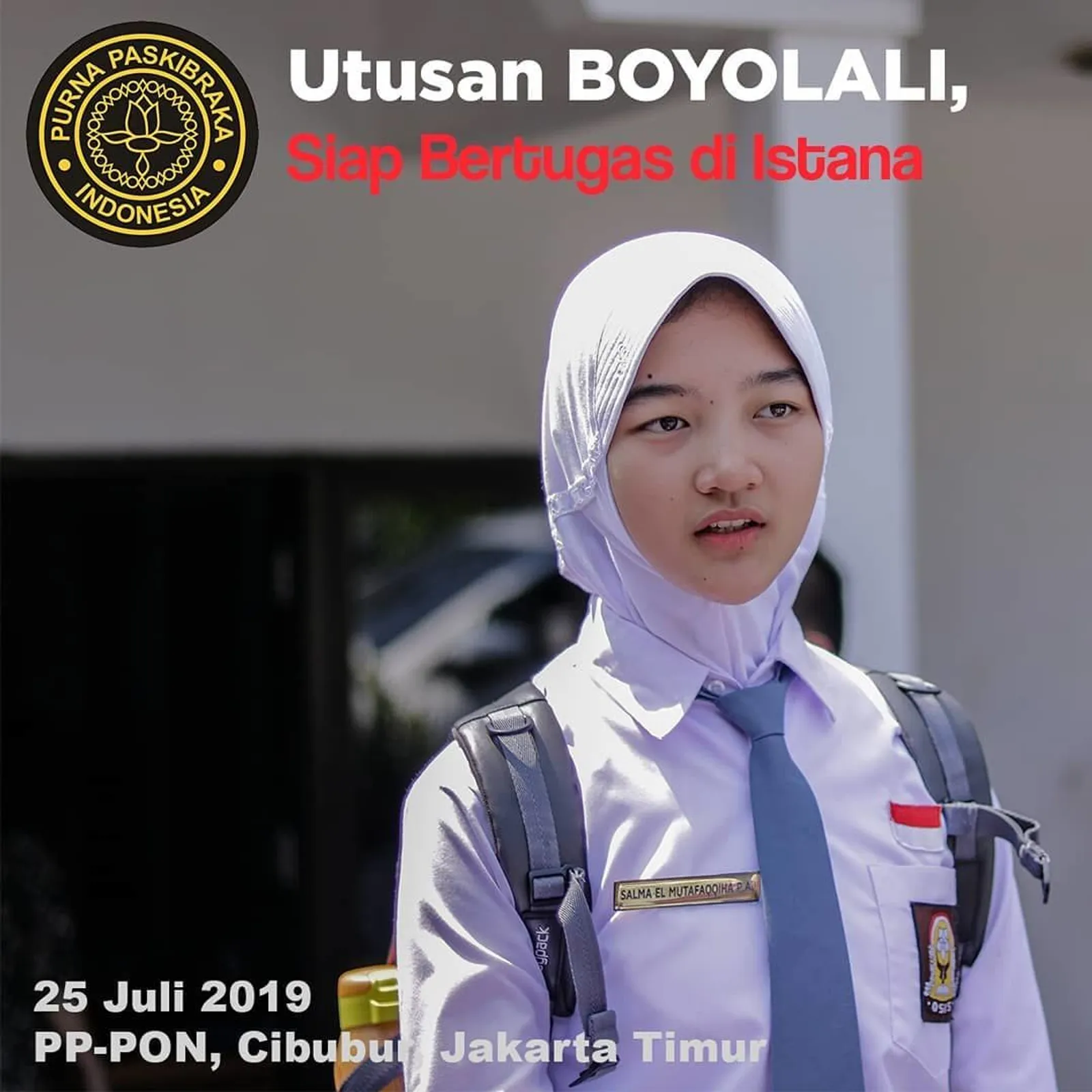 Kenalan Sama Salma Mutafaqqiha, Pembawa Baki Paskibraka Nasional 2019