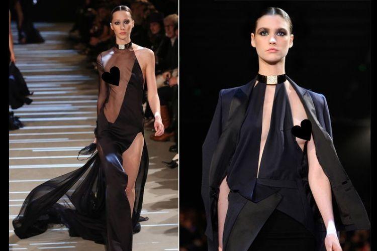 7 Aksi Pamer Payudara di Atas Catwalk Terviral