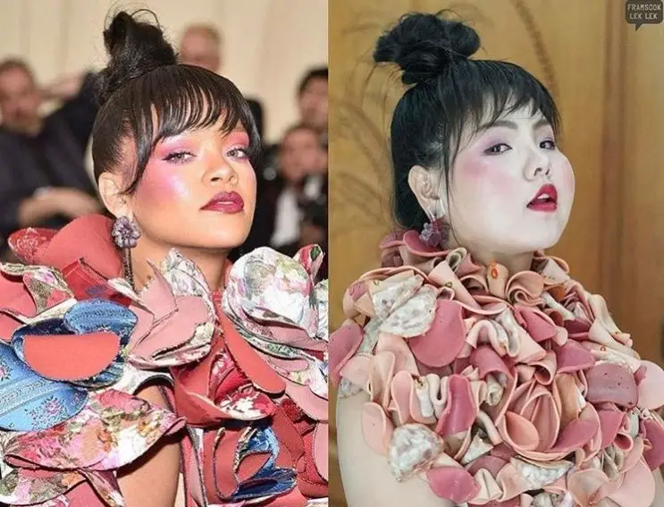 15 Foto Parodi Outfit Artis ini Terbuat dari Makanan!