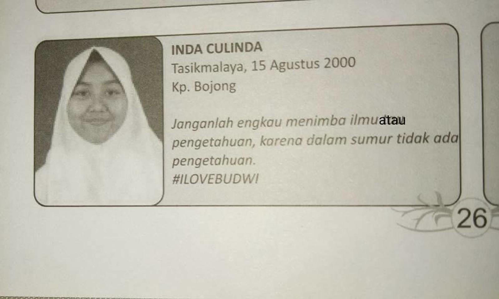 15 Kata Mutiara di Buku Alumni Siswa SMP ini Bikin Ngakak Online!