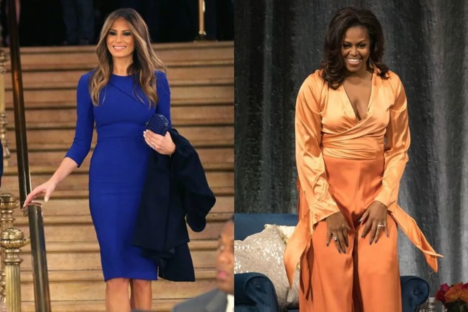 Perbandingan Gaya Melania Trump dan Michelle Obama, Lebih Modis Siapa?