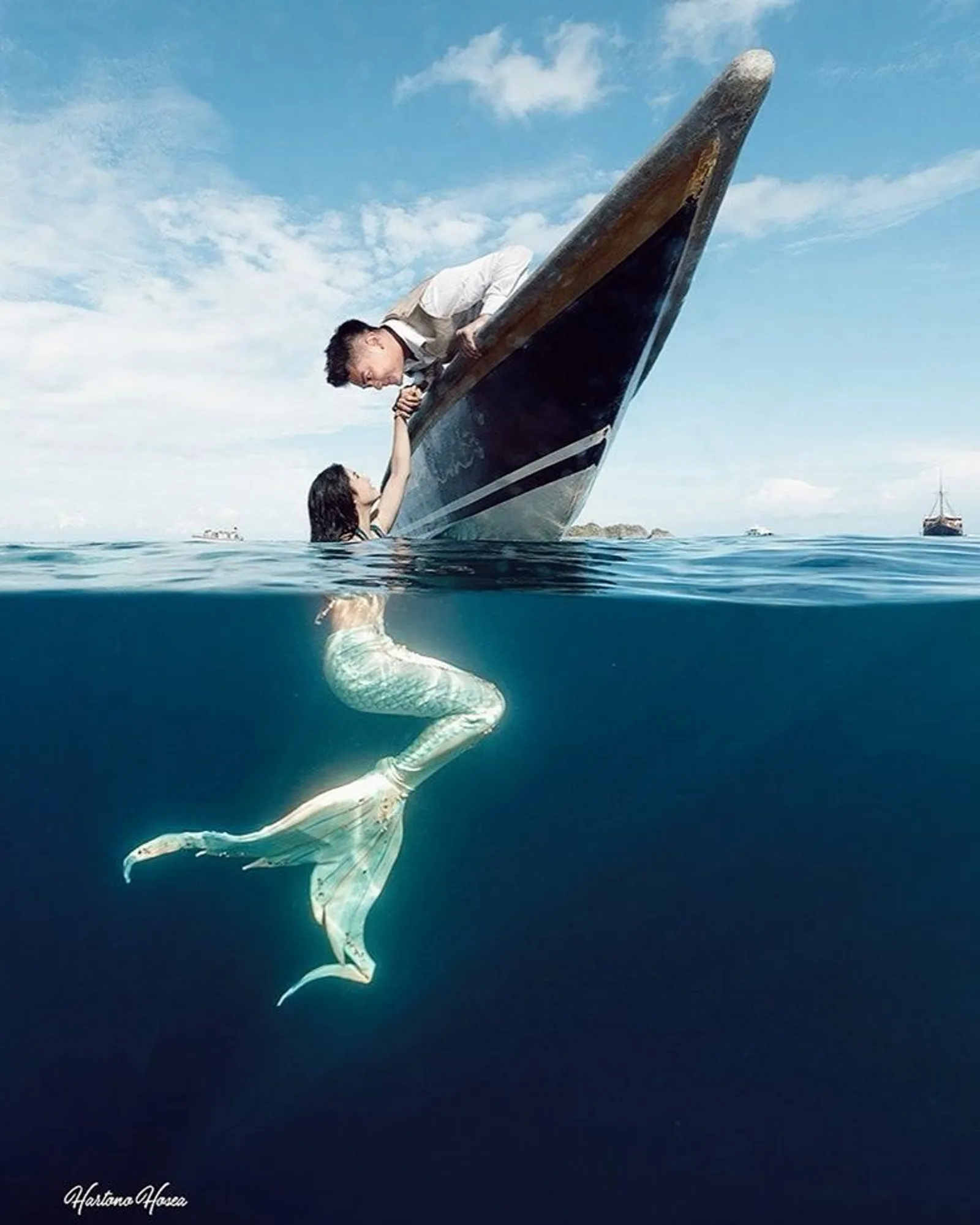 Terinspirasi KDrama, 7 Foto Pre-Wedding Boy William di Bawah Laut