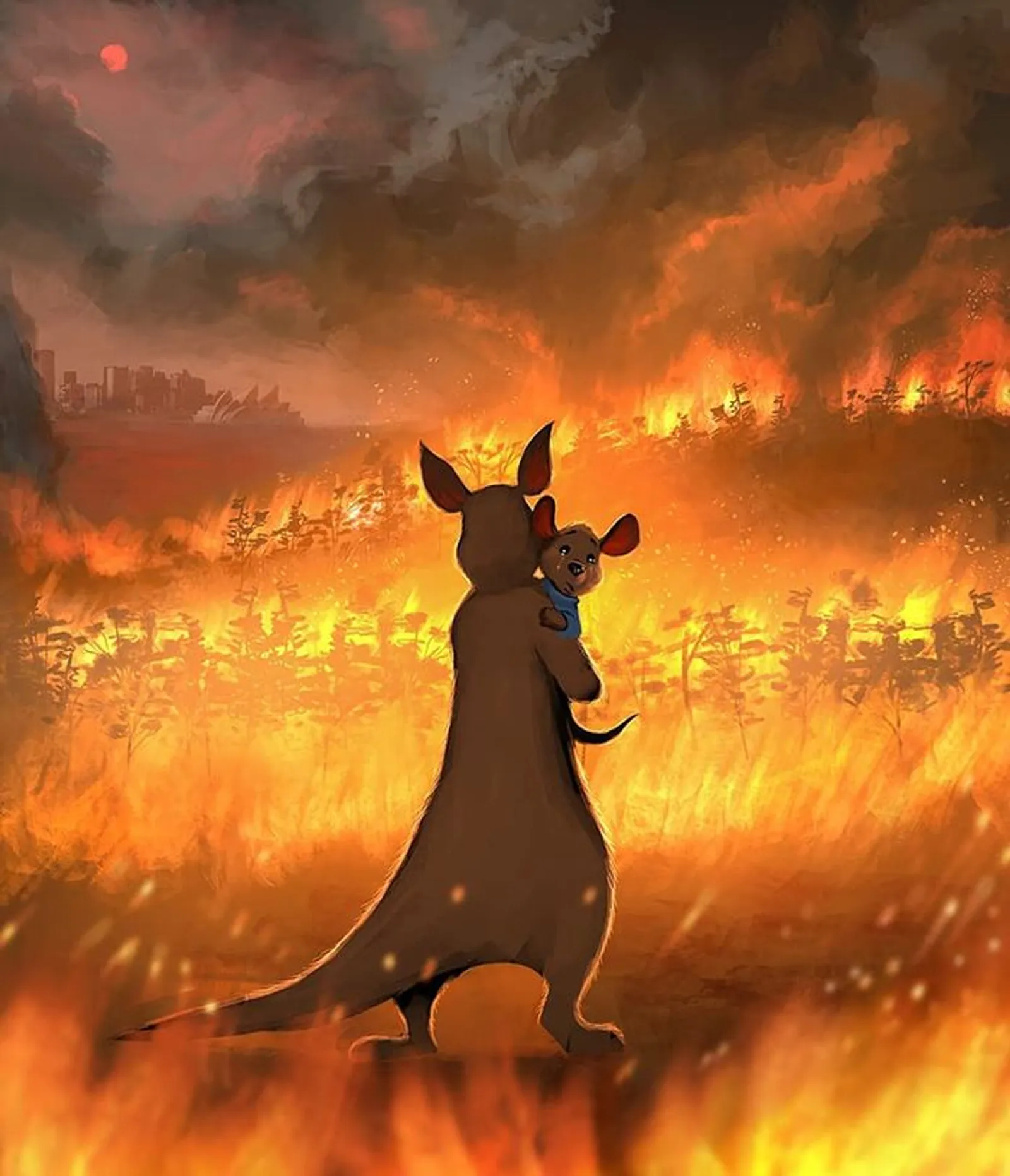 11 Ilustrasi Ini Sebagai Bentuk Kepedulian Bencana Kebakaran Australia