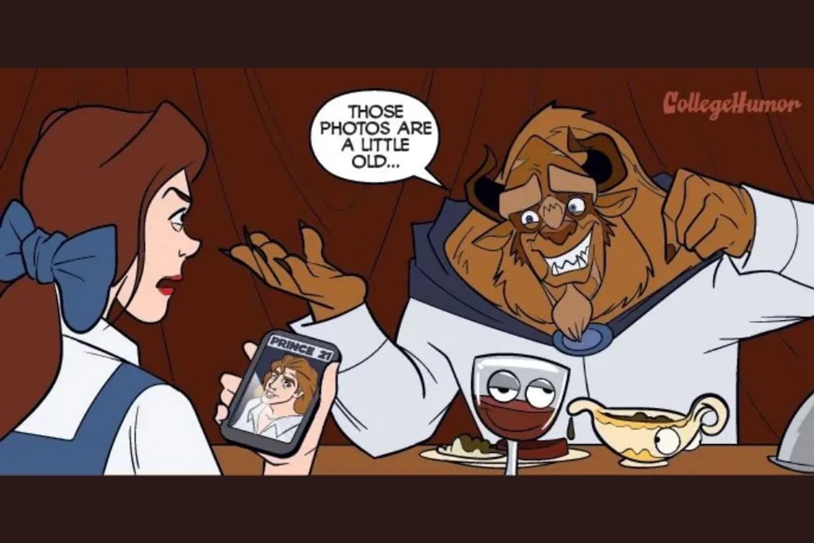 4 Ilustrasi Ini Gambarkan Jika Princess Disney Pakai Online Dating