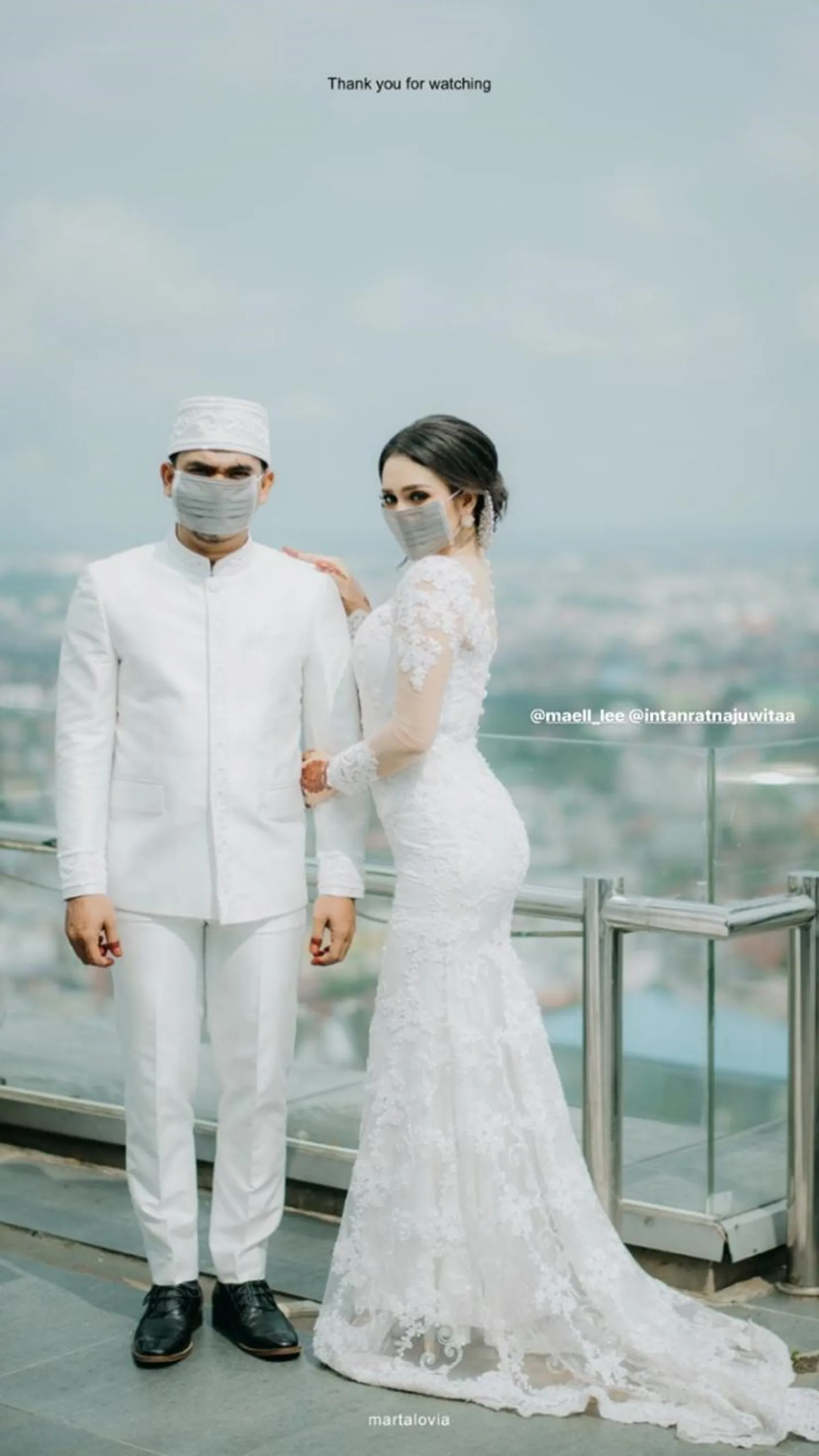10 Foto Pernikahan YouTuber Maell Lee di Tengah Pandemi Corona