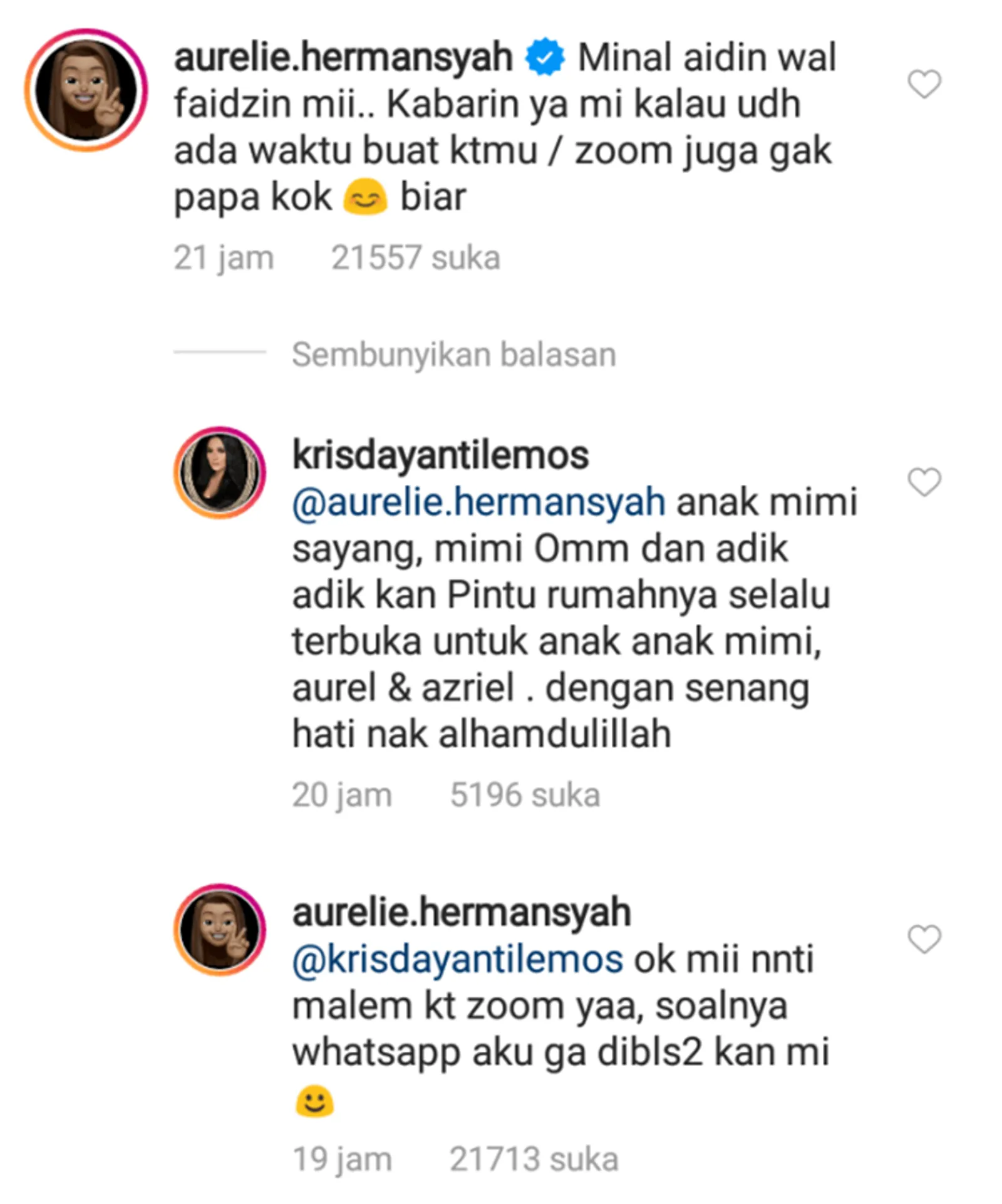Jadi Sorotan, 5 Konflik Aurel Hermansyah & Krisdayanti di Media Sosial