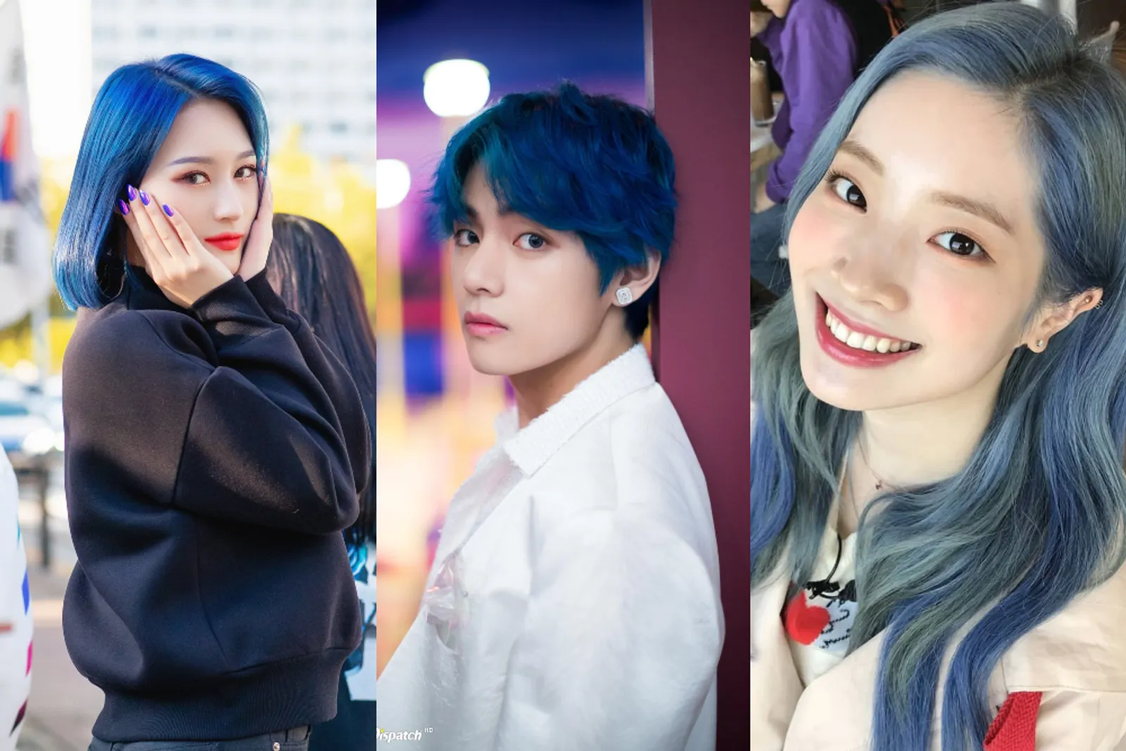 9 Kpop Idol yang Tampil Memukau dengan Gaya Rambut Berwarna Biru