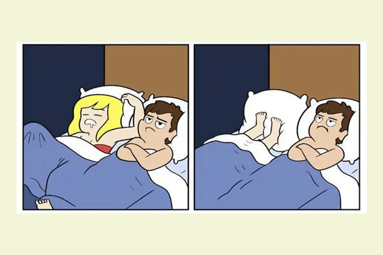 Kocak! 6 Ilustrasi Ini Gambarkan Tahapan Saat Tidur Bareng Pasangan