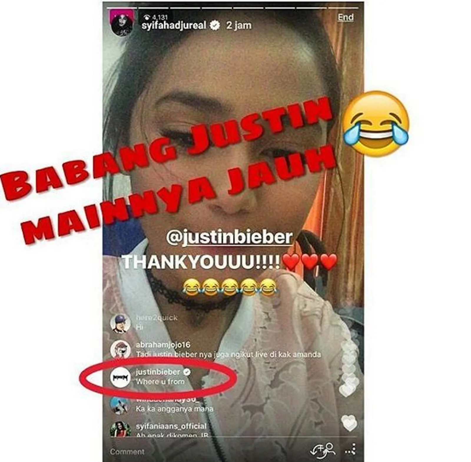 Vanesha Prescilla dan 4 Orang Indonesia ini Di-follow Justin Bieber