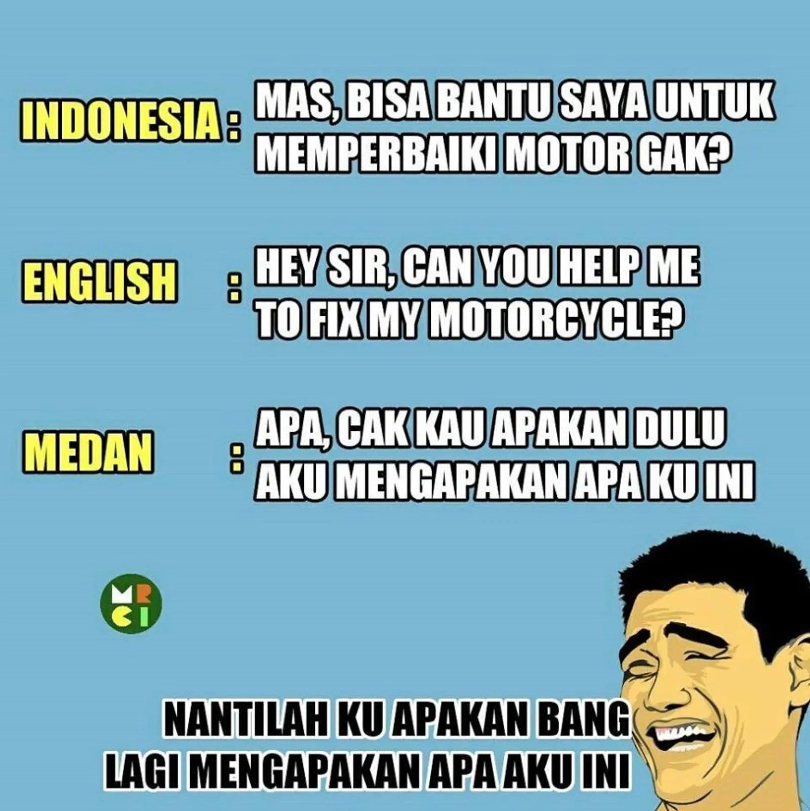 10 Meme Bahasa Inggris VS Bahasa Daerah yang Kocak Abis, Ngakak!