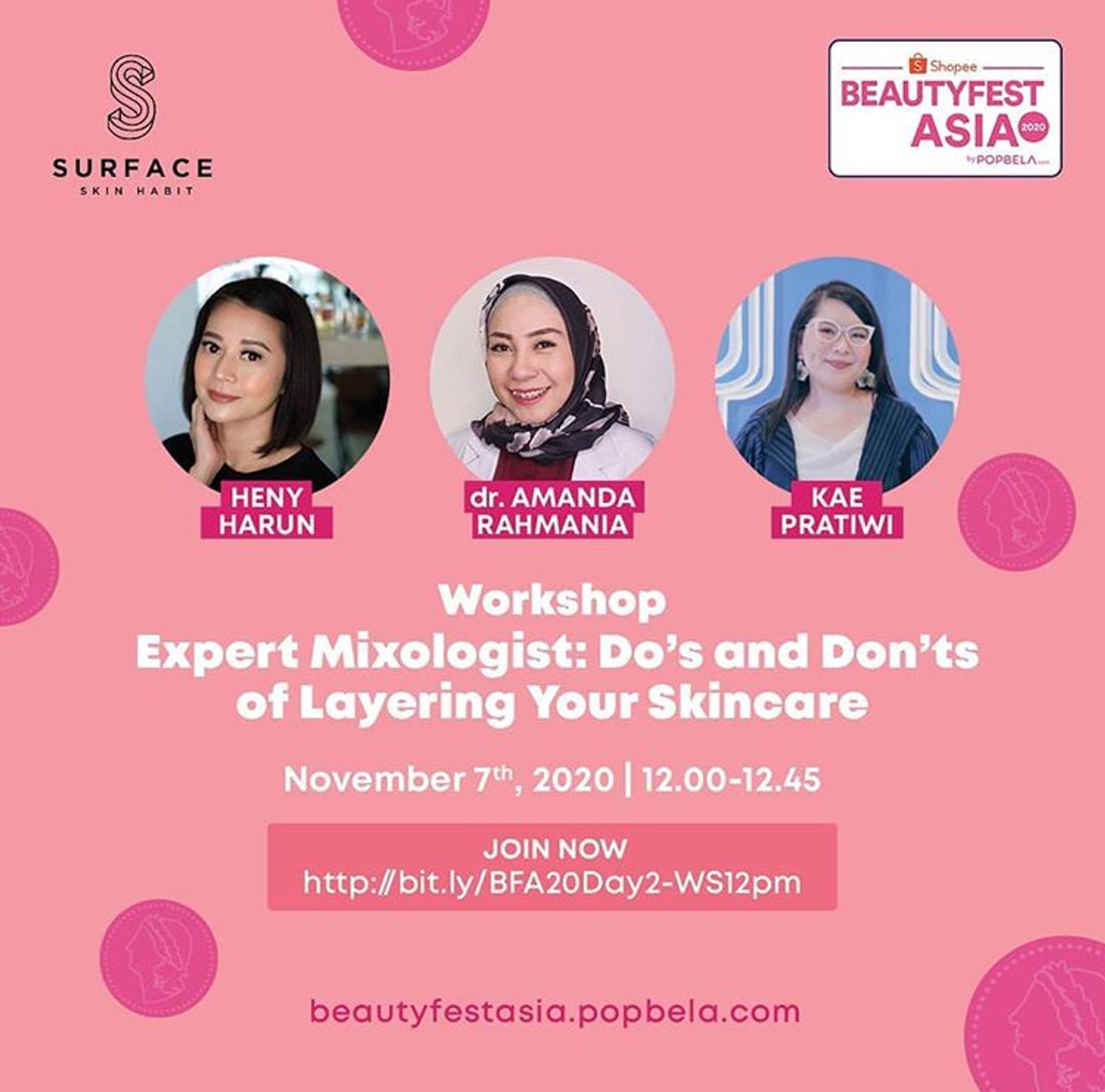 Akses Gratis Daftar Talk show & Workshop BeautyFest Asia 2020 Day-2