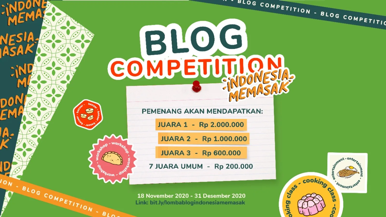 Blog Competition Indonesia Memasak by Yummy Berhadiah Jutaan Rupiah