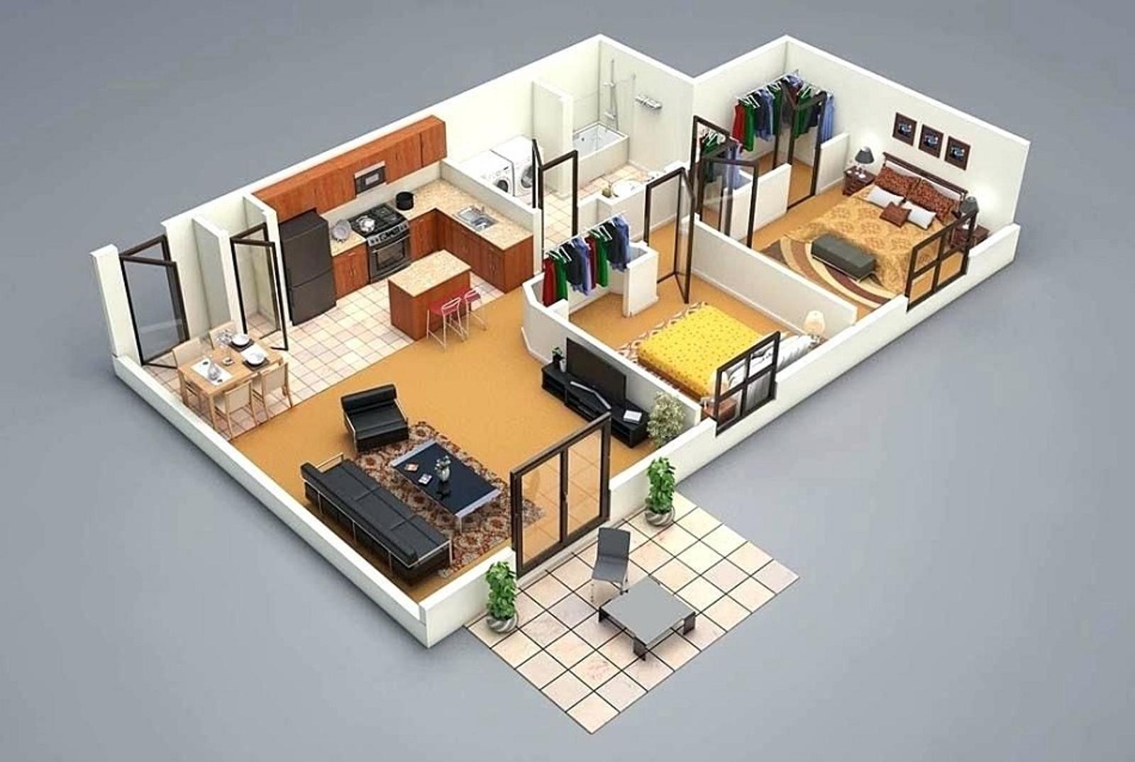 7 Inspirasi Desain & Denah Rumah Minimalis Satu Lantai