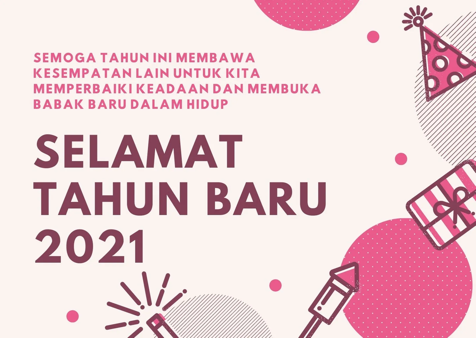 15 Ucapan Selamat Tahun Baru 2021 Lengkap dengan Gambar