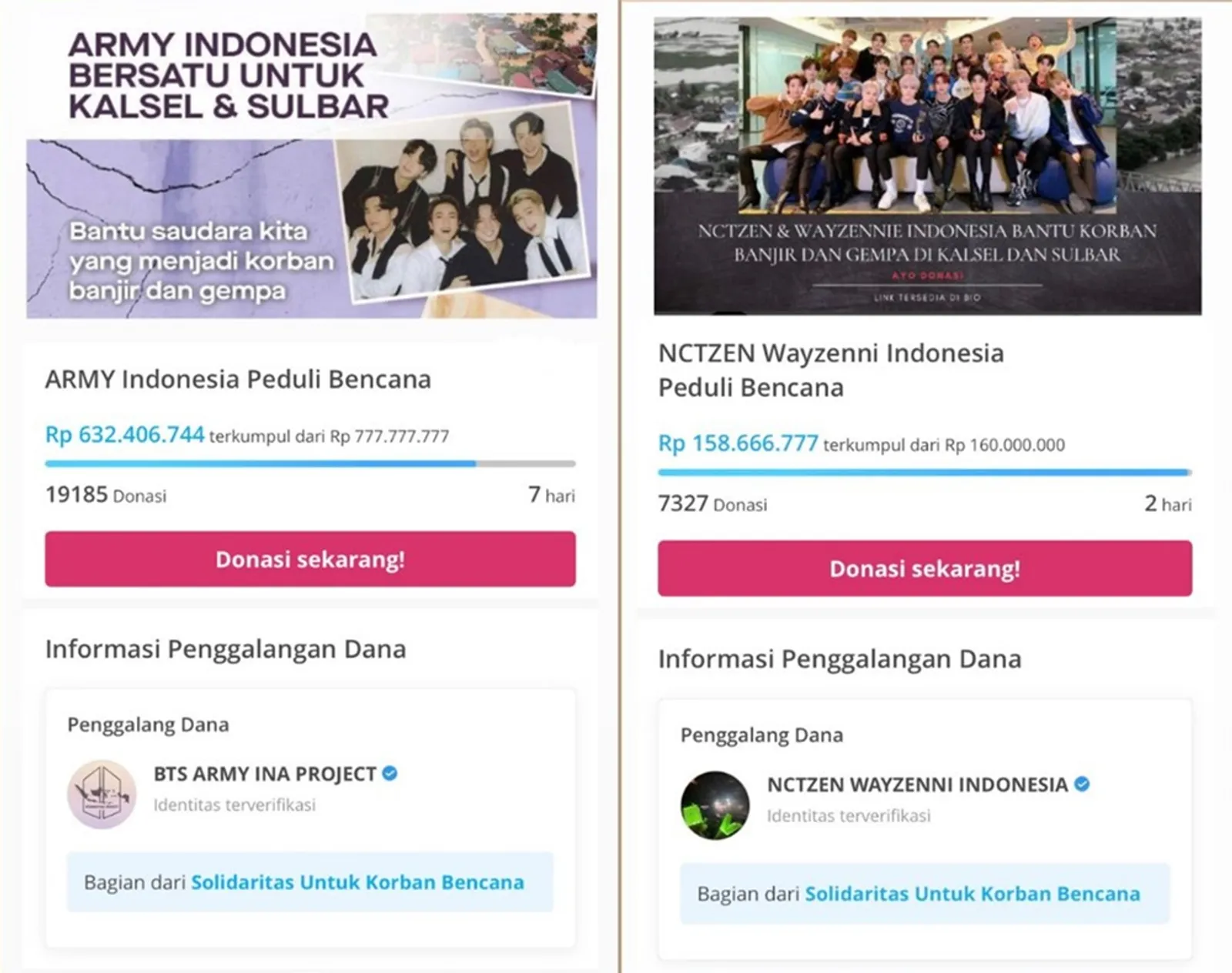 Ikuti Jejak Idola, 16 Fanbase Kpop Galang Dana Bencana untuk Indonesia
