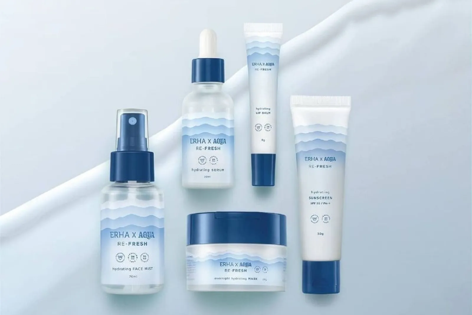 Gemas! Erha x Aqua Luncurkan Skincare untuk Melembapkan Kulit