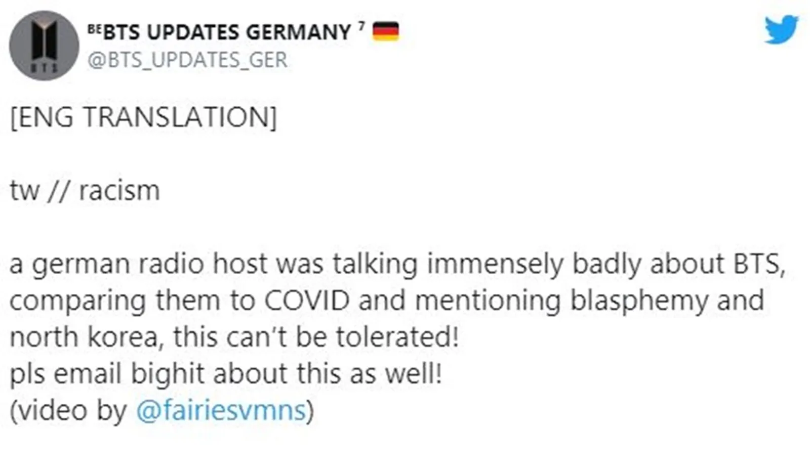 BTS Terkena Rasisme Dari Penyiar Radio Jerman, Penggemar Tuntut Ini