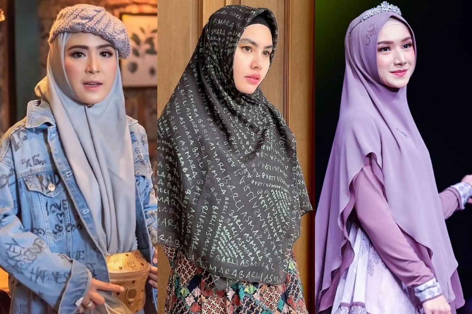 Contek 7 Makeup Look Seleb Tanah Air yang Mengenakan Hijab Syar'i 