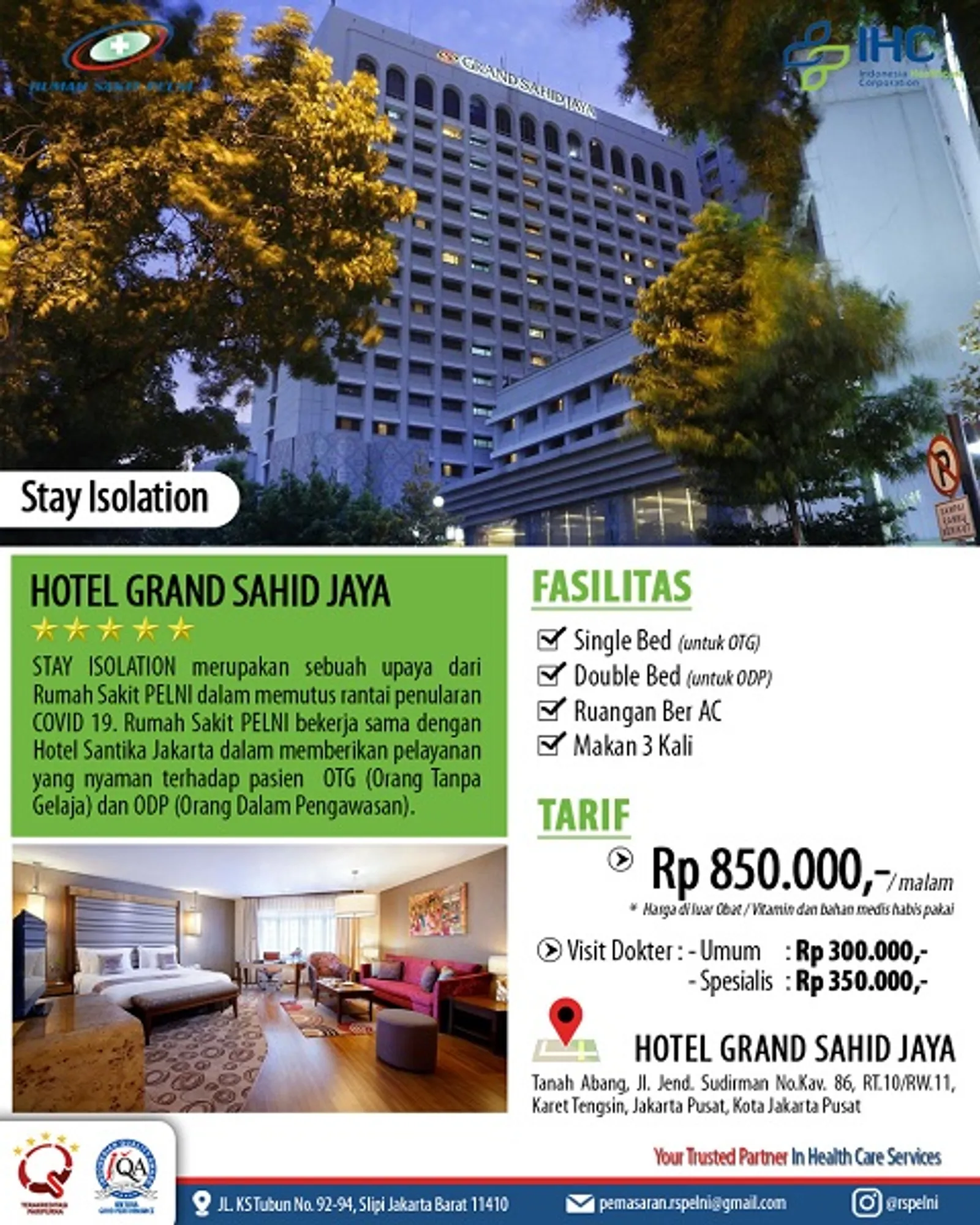 Lebih Nyaman, Ini 7 Hotel di Jakarta yang Sedia Paket Isolasi Mandiri