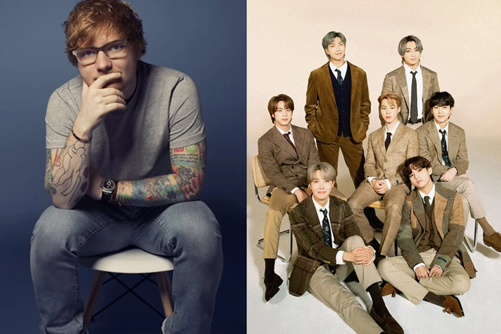 Jadi Ajang Reuni, Deretan Fakta Partisipasi Ed Sheeran di Lagu BTS
