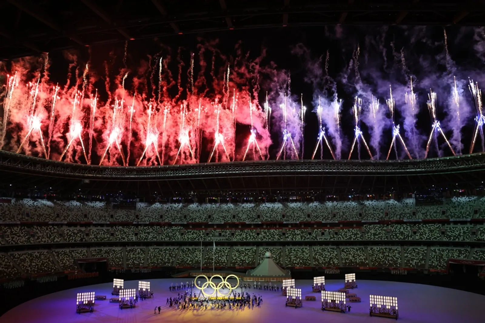 Deretan Foto Opening Ceremony Olimpiade Tokyo 2020, Super Meriah!