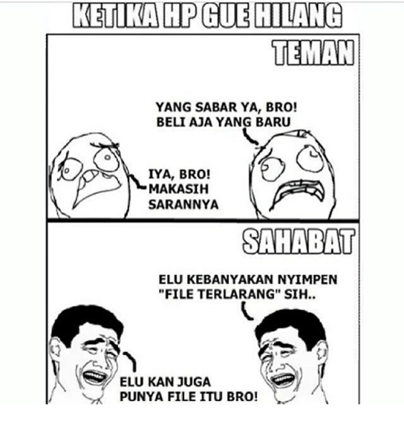 10 Meme Kelakuan Kocak Bareng Sahabat, Ngeselin tapi Bikin Ngakak!