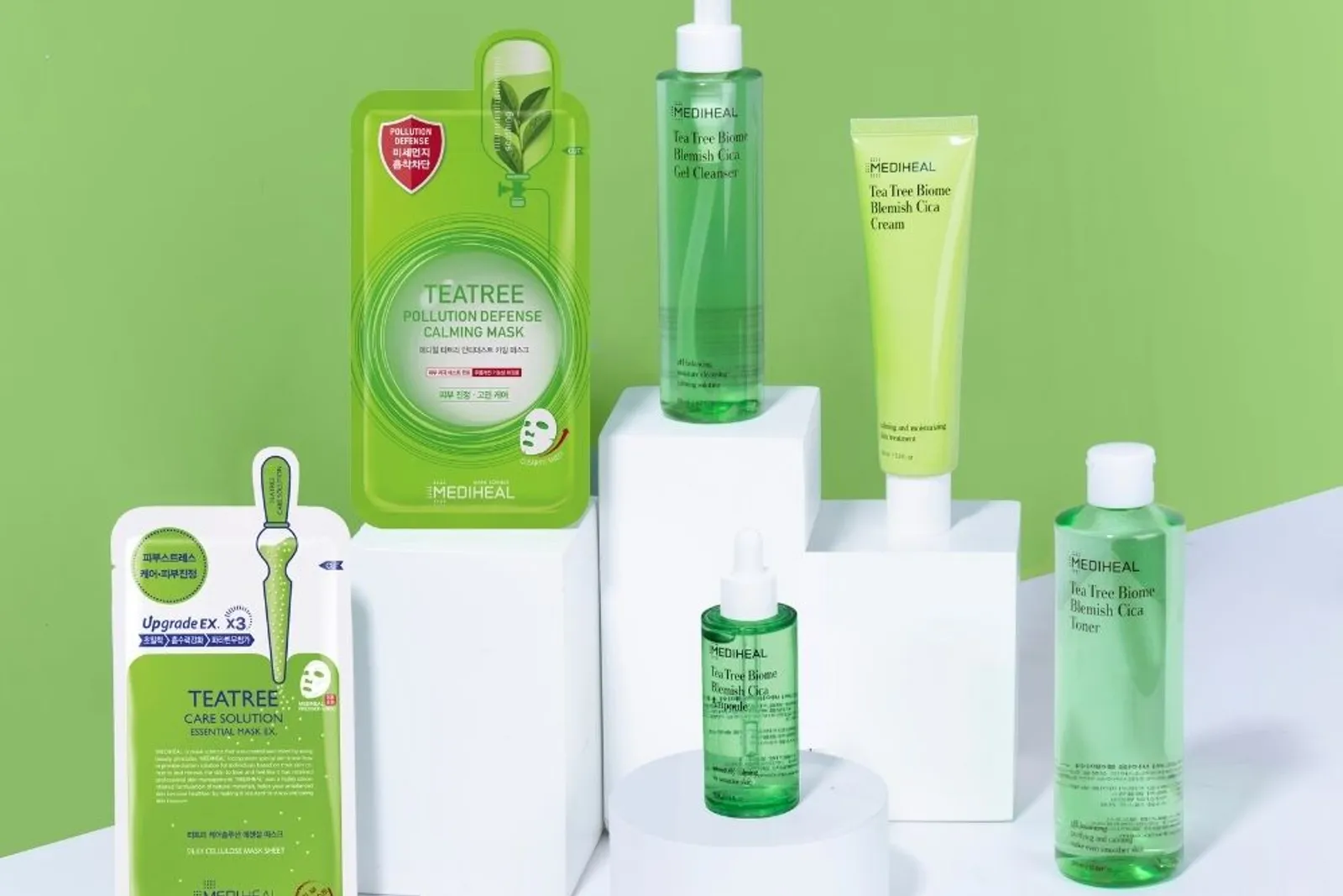 Rawat Jerawat dengan Rangkaian Mediheal Tea Tree Biome Blemish Cica