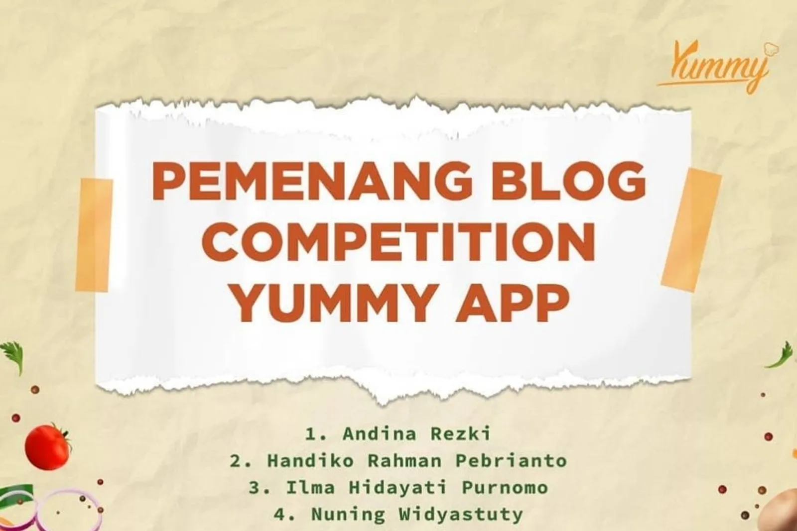 Selamat! Ini Daftar Pemenang Blog Competition Yummy App