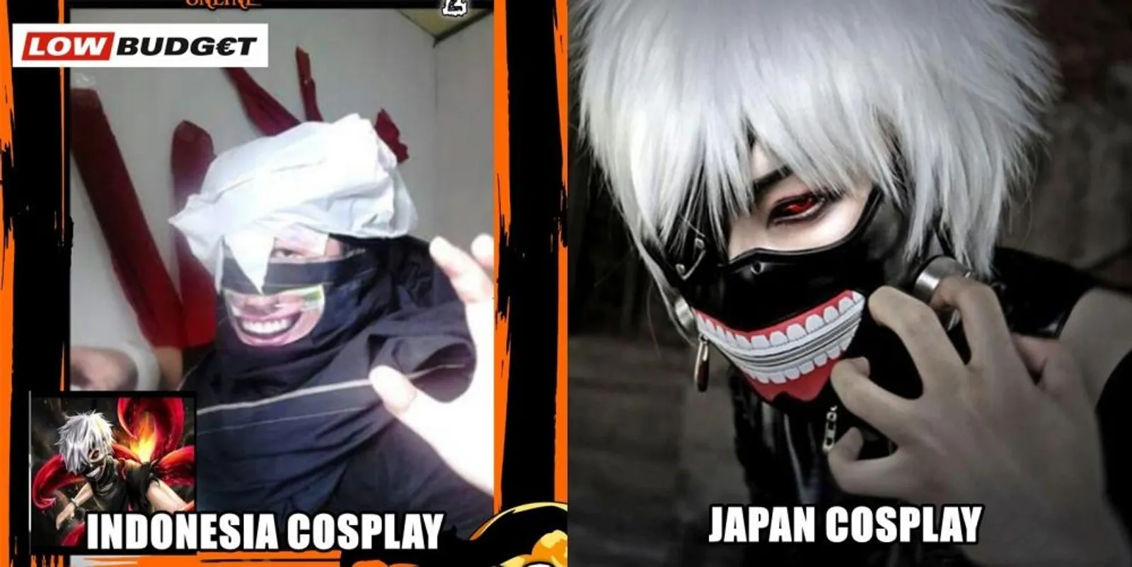 10 Meme Cosplay Versi Indonesia VS Jepang, Perbedaannya Bikin Ngakak 