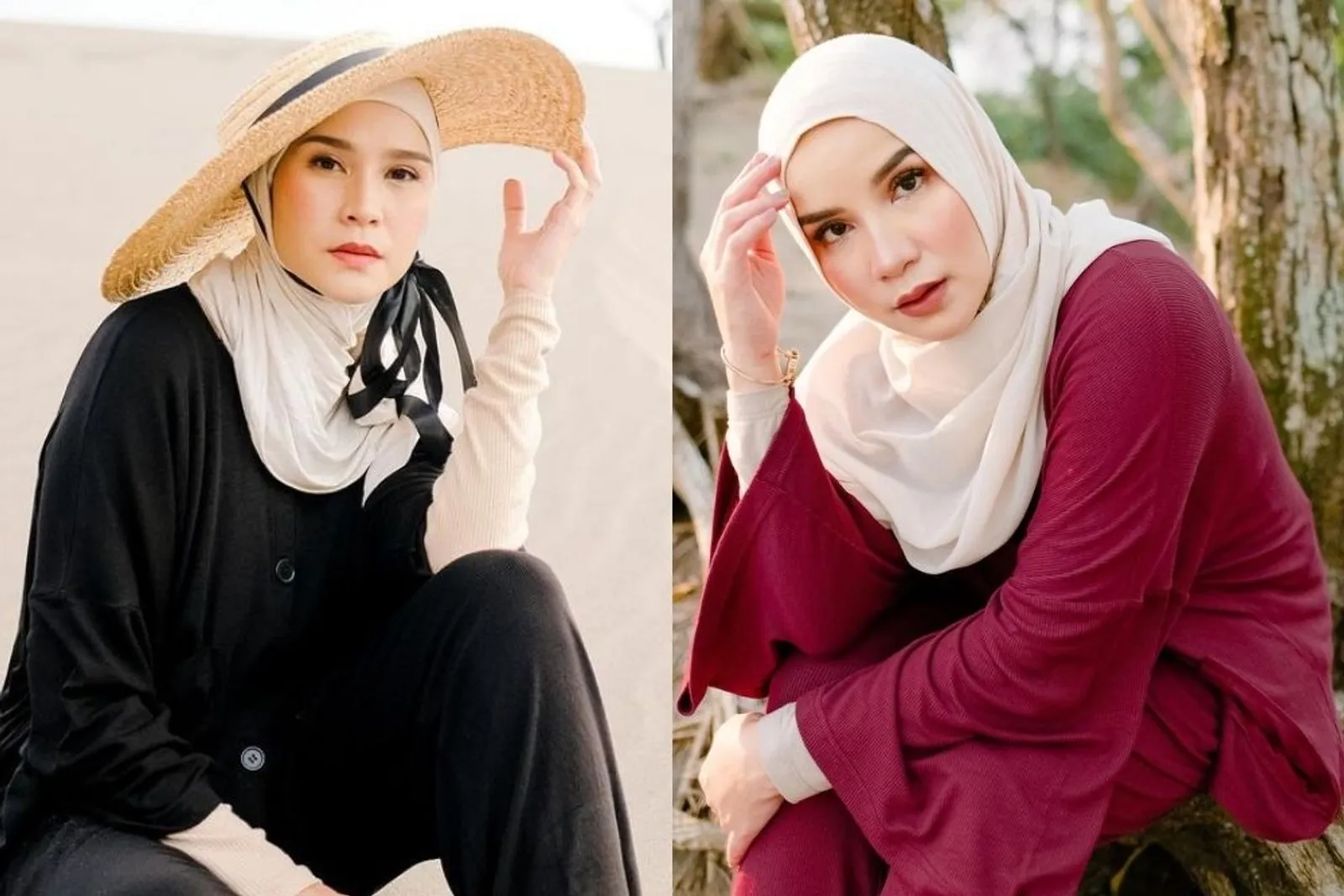 Adu Pesona Pasangan Kakak Adik yang Kompak Kenakan Hijab